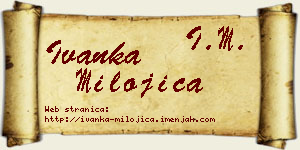 Ivanka Milojica vizit kartica
